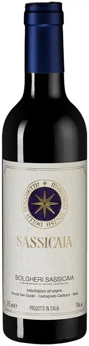 Вино Sassicaia 2021, 0.375 л