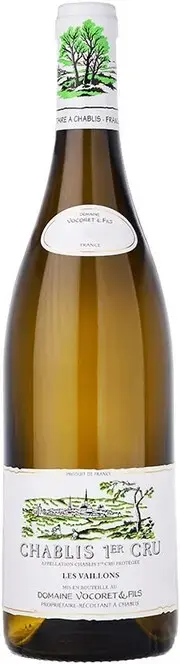 Вино Domaine Vocoret & Fils Chablis Premier Cru Les Vaillons AOP, 2022, 0.75 л