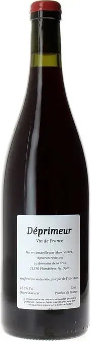 Вино Domaine de la Cras Deprimeur VdF, 2023, 0.75 л
