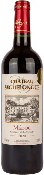 Вино Chateau Seguelongue Medoc AOC, 2020, 0.75 л