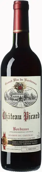 Вино Chateau Picard Bordeaux AOC, 2021, 0.75 л