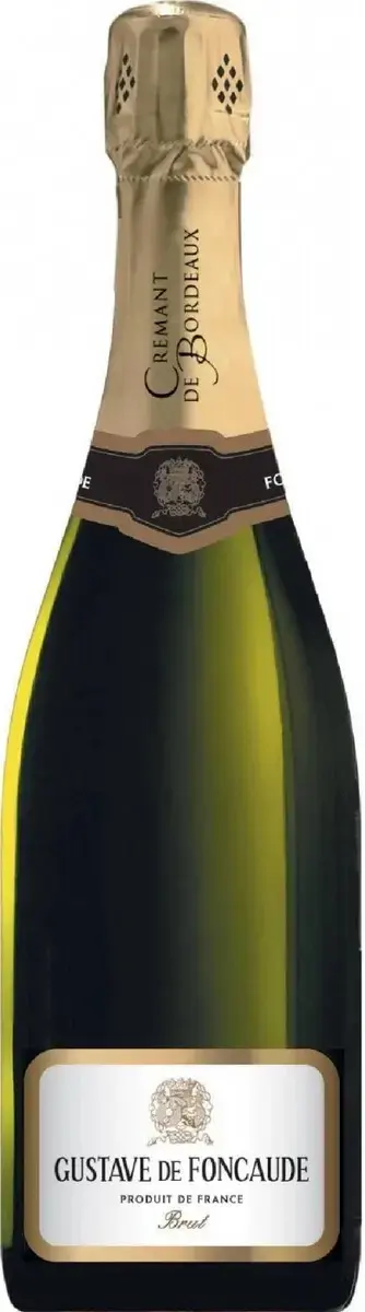 Игристое вино Gustave de Foncaude Cremant de Bordeaux AOP Brut, 2021, 0.75 л