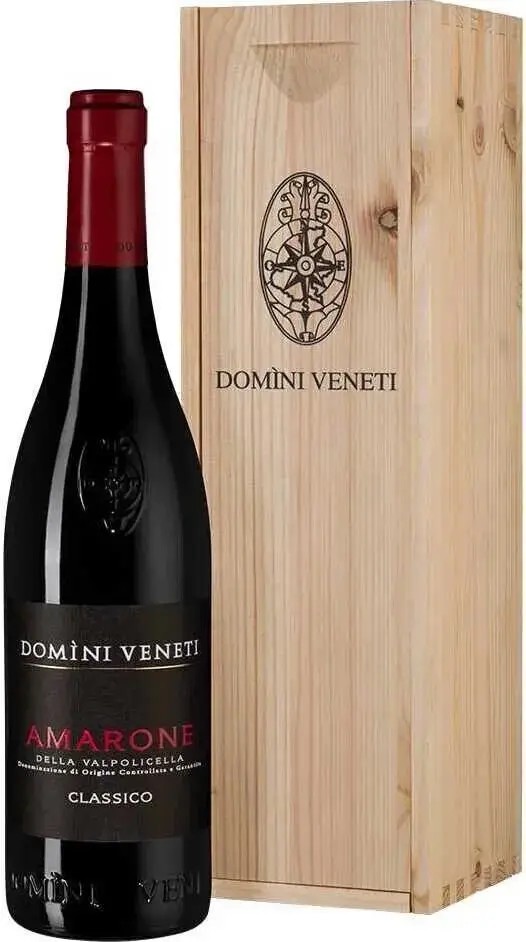 Вино Domini Veneti Amarone della Valpolicella Classico DOC wooden box, 2021, 0.75 л