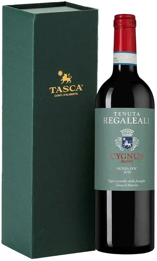 Вино Tasca d'Almerita Cygnus Sicilia DOC gift box, 2020, 0.75 л
