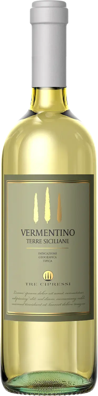 Вино Tre Cipressi Vermentino Terre Siciliane IGT Piccini, 2023. 0.75 л