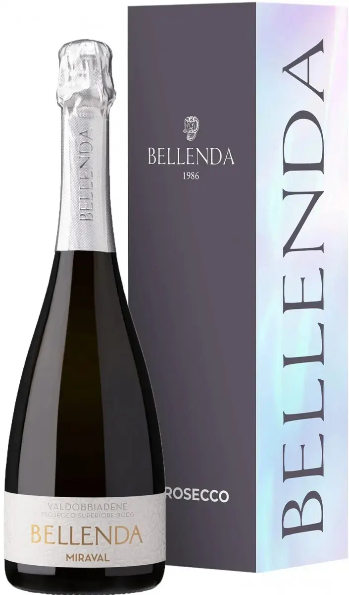 Игристое вино Bellenda Miraval Conegliano Valdobbiadene DOCG Prosecco Superiore, gift box, 2024, 0.75 л