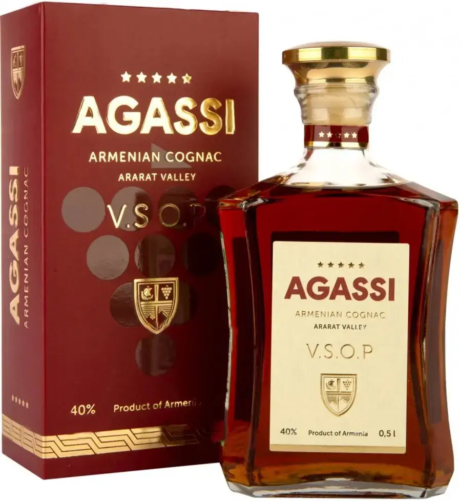 Коньяк Agassi V.S.O.P, gift box, 0.5 л