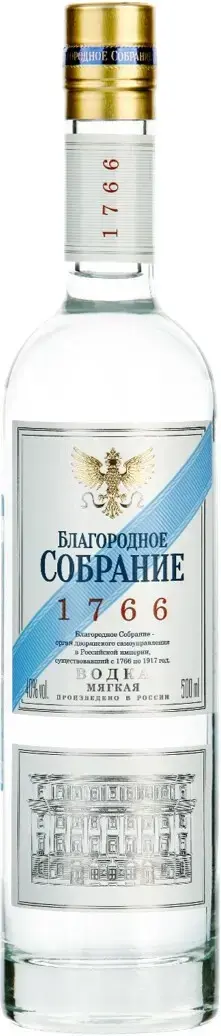 Водка Благородное Собрание Мягкая, 0.5 л
