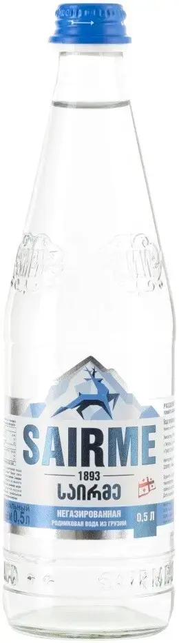 Вода Родники Саирме Негазированная, в стеклянной бутылке, 0.5 л