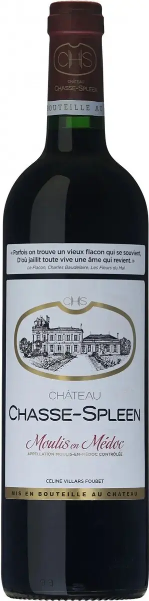 Вино Chateau Chasse Spleen Moulis en Medoc AOC Cru Bourgeois, 2022, 0.75 л