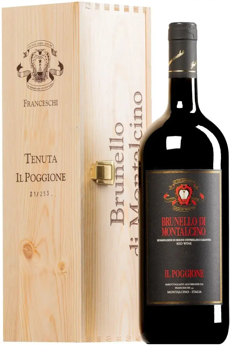 Вино Tenuta Il Poggione Brunello di Montalcino DOCG wooden box, 2018, 1.5 л