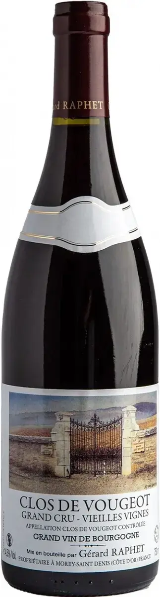 Вино Gerard Raphet Clos de Vougeot Grand Cru Vieilles Vignes AOC, 2021, 0.75 л