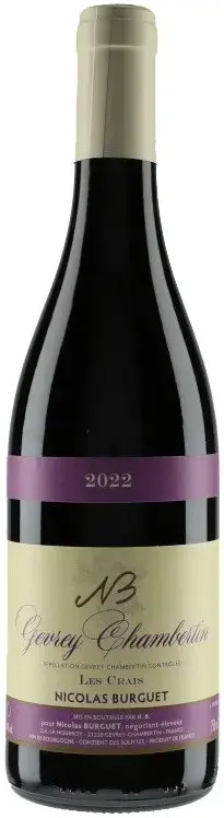 Domaine Nicolas Burguet Gevrey-Chambertin Les Crais AOC, 2022, 0.75 л