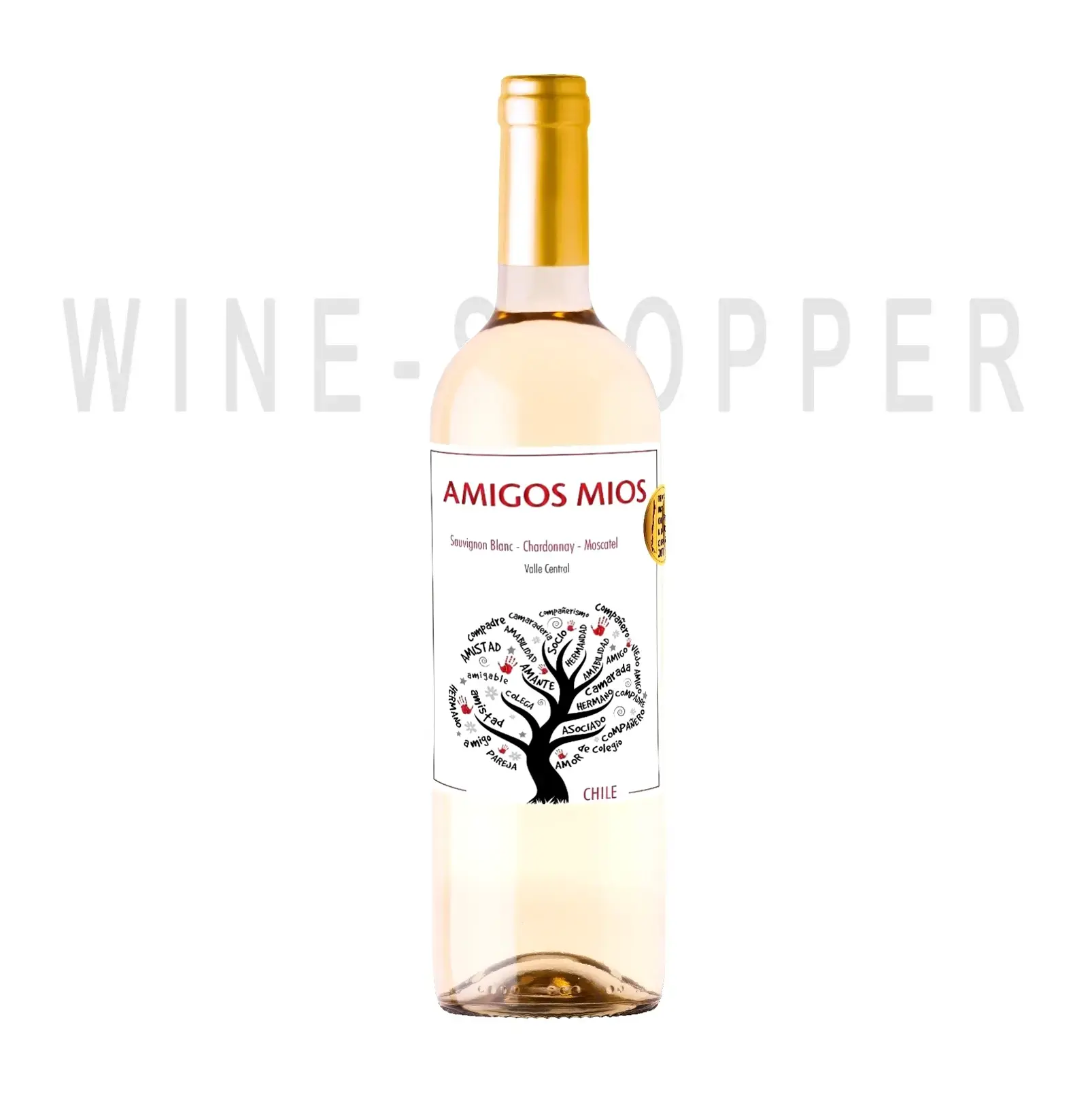 Вино Aguirre Amigos Mios Sauvignon Blanc-Chardonnay-Moscatel 2015 0.75 л