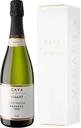 Игристое вино Vinart, Cava, Vintage Reserva, Brut Nature gift box, 2020 0.7 л