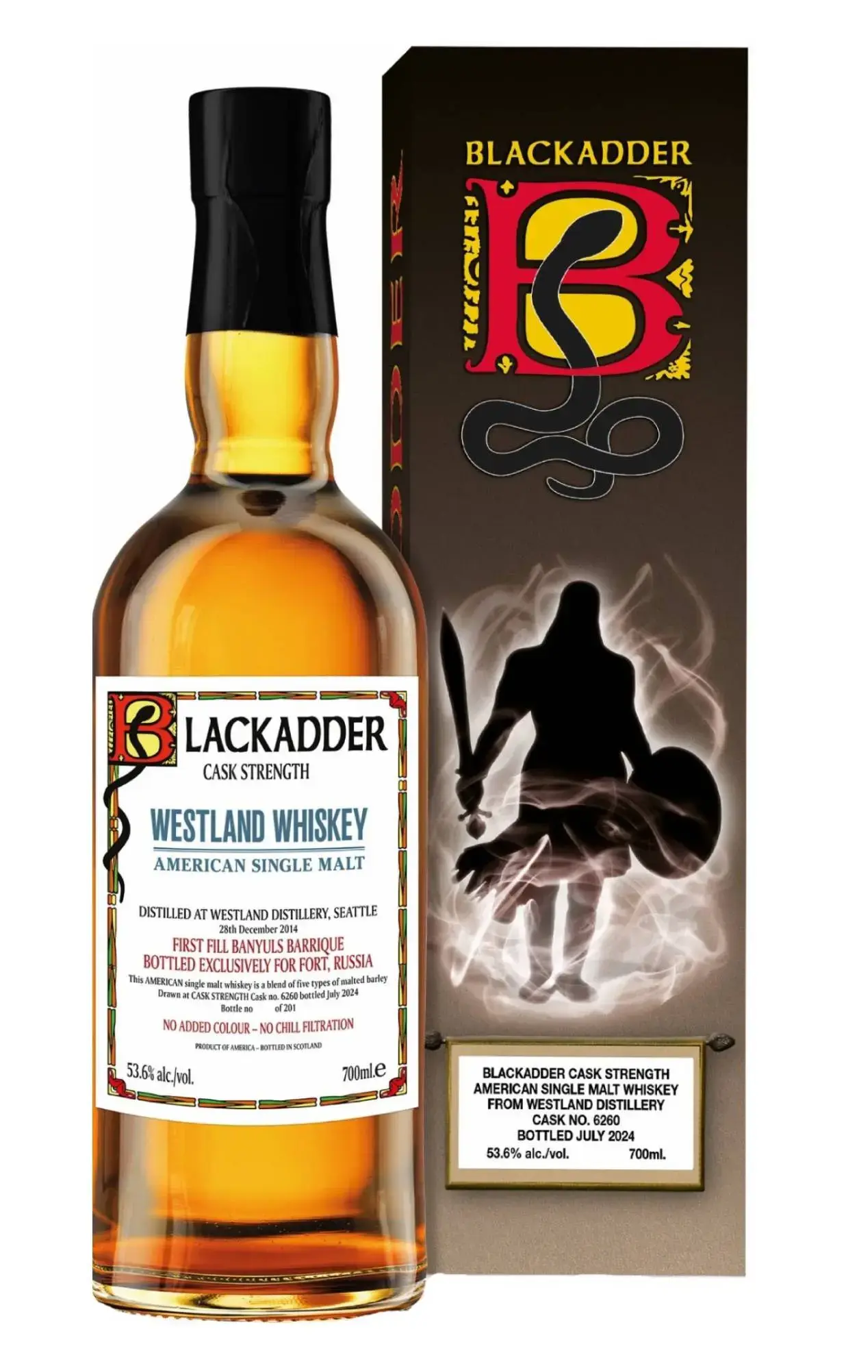 Виски Blackadder Westland First Feel Banyuls, gift box, 0.7 л