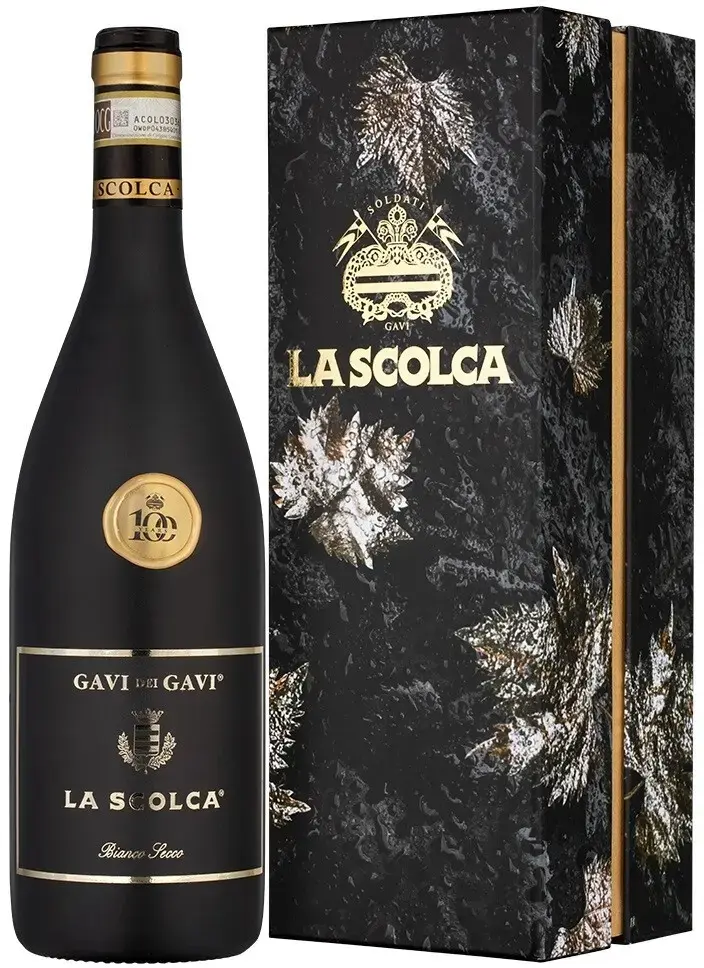 Вино La Scolca Gavi dei Gavi DOCG special black bottle gift box, 2019, 0.75 л