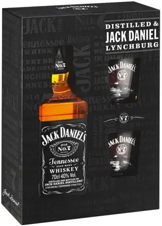 Виски Jack Daniel's, gift box with 2 glasses, 0.7 л