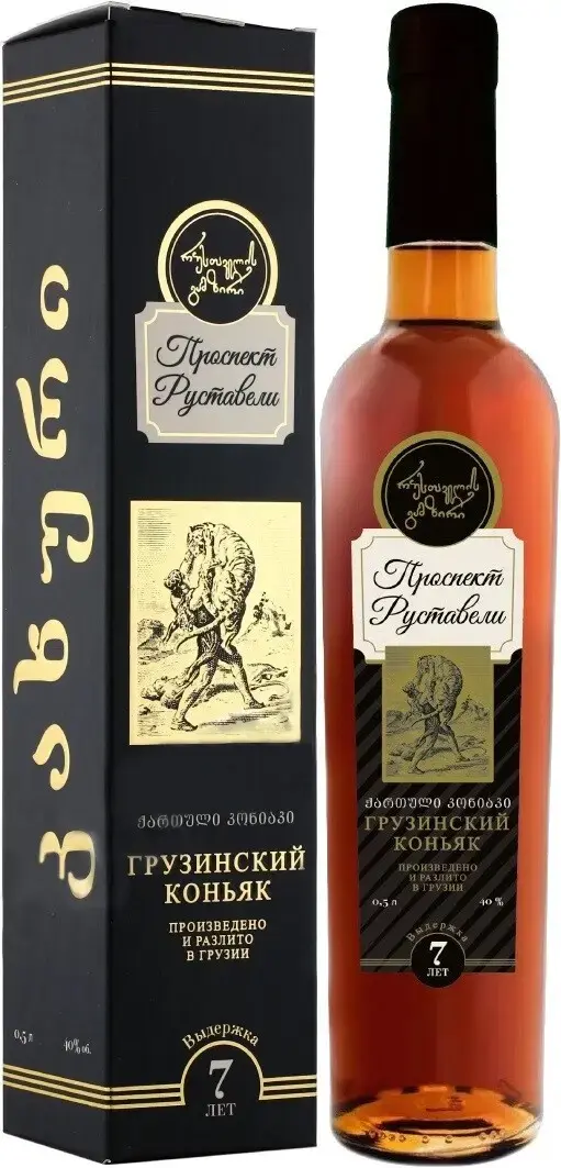 Коньяк Проспект Руставели 7-летний, в подарочной упаковке, 0.5 л