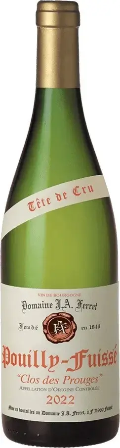 Вино Domaine J.A. Ferret Pouilly-Fuisse Tete de Cru Clos des Prouges AOC, 2022, 0.75 л