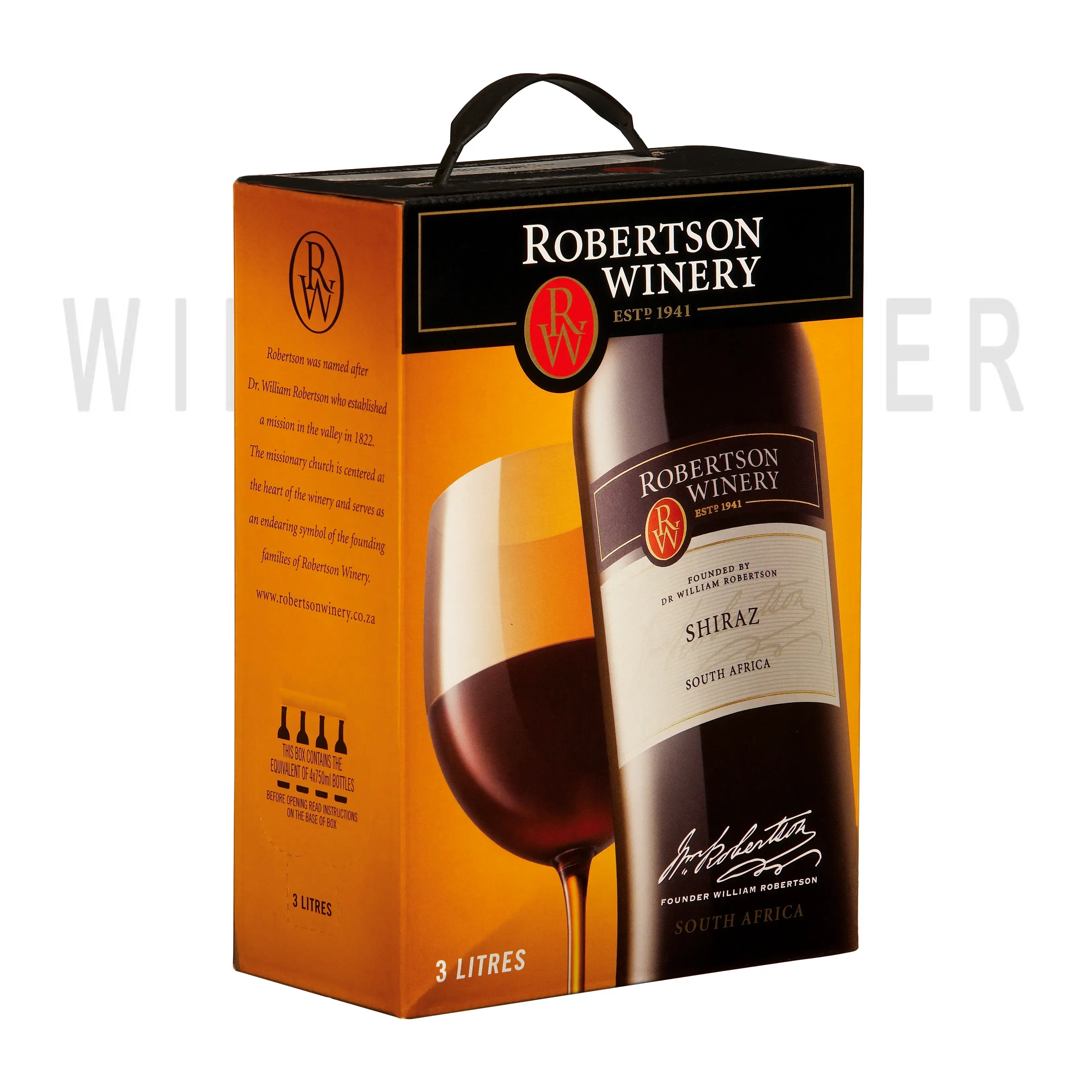 Вино Robertson Winery Shiraz, gift box, 2015, 3 л