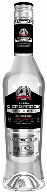Водка С серебром черная этикетка 0.5 л