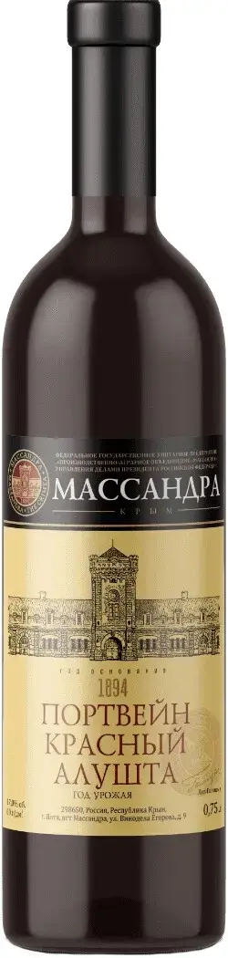 Портвейн Массандра Портвейн Красный Алушта, 0.75 л