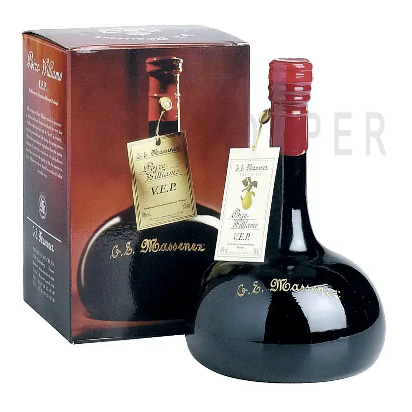 Бренди Massenez Eau de vie Poire Williams VEP, gift box, 0.5 л