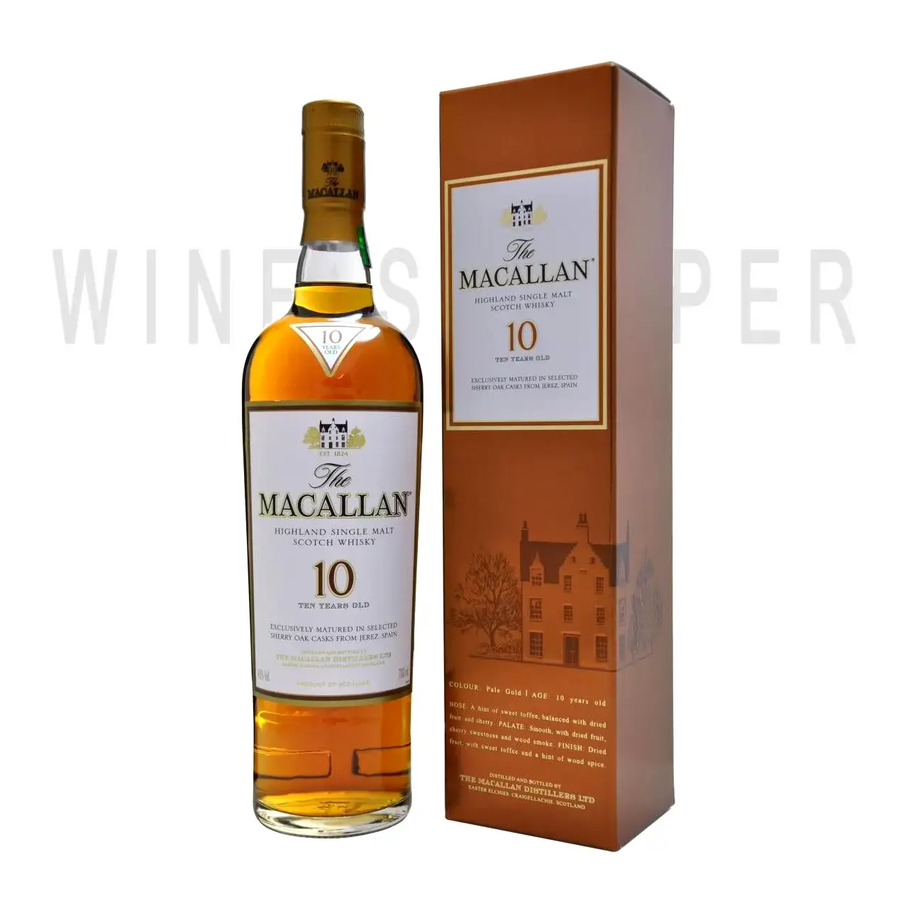 Виски Macallan Sherry Oak 10 years old, gift box 0.7 л