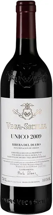 Вино Vega Sicilia Unico Ribera del Duero DO 2009 0.75 л