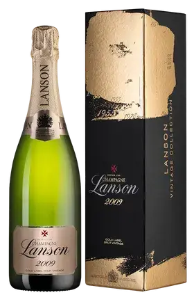 Шампанское Lanson, Gold Label Brut Vintage, 2009, gift box 2009 0.75 л