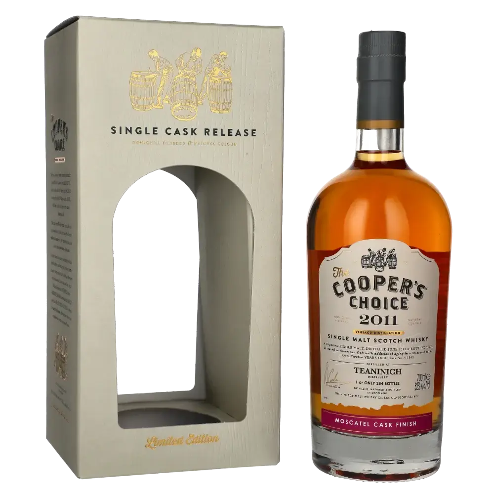 Виски The Cooper's Choice Teaninich Single Malt Moscatel Cask Finish, gift box, 2011, 0.7 л