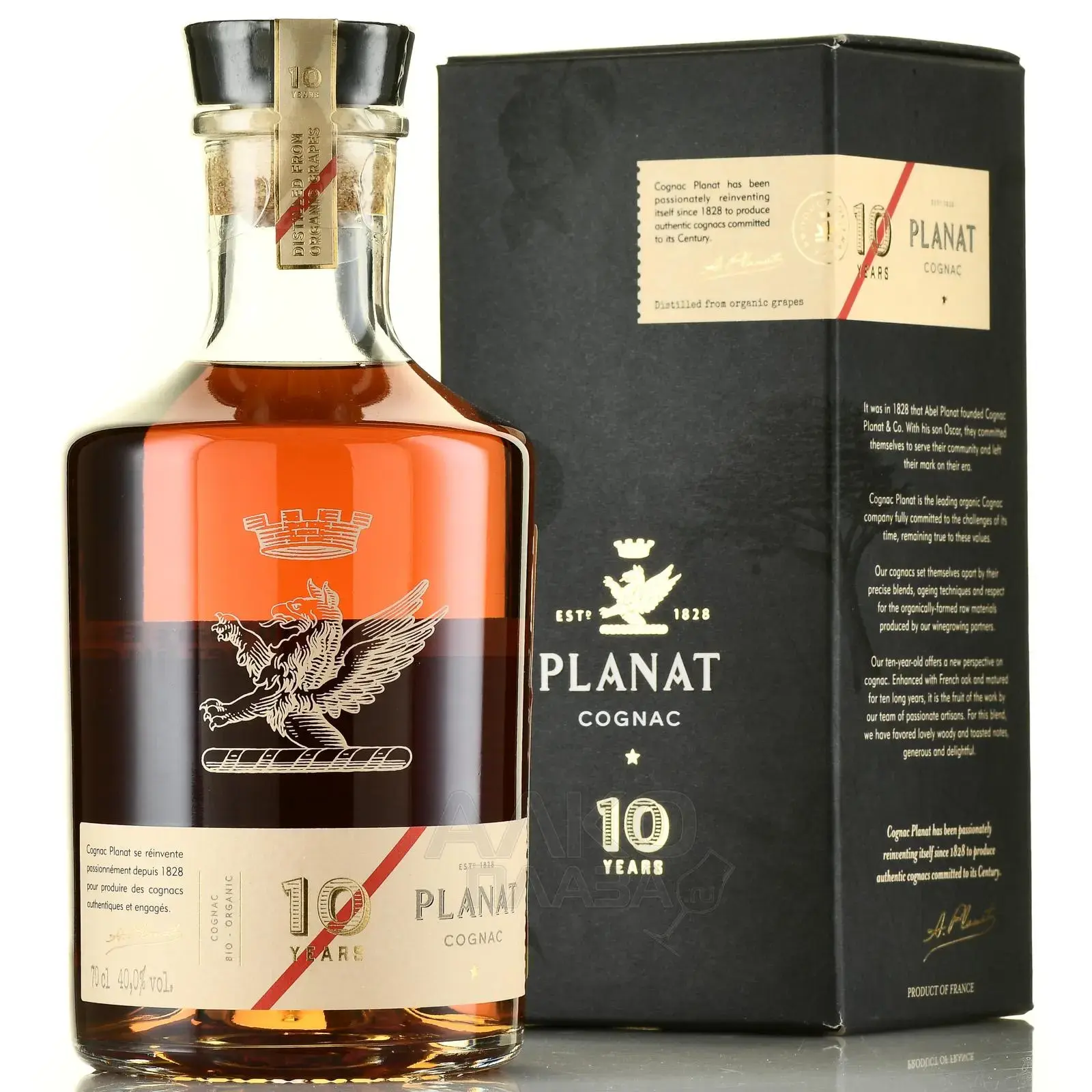Коньяк Planat 10 Years Old Bio-Organic, gift box, 0.7 л