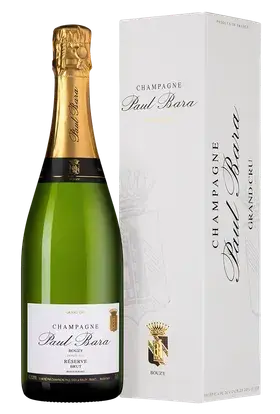 Шампанское Paul Bara Reserve Bouzy Grand Cru Brut gift box, 2020, 0.75 л