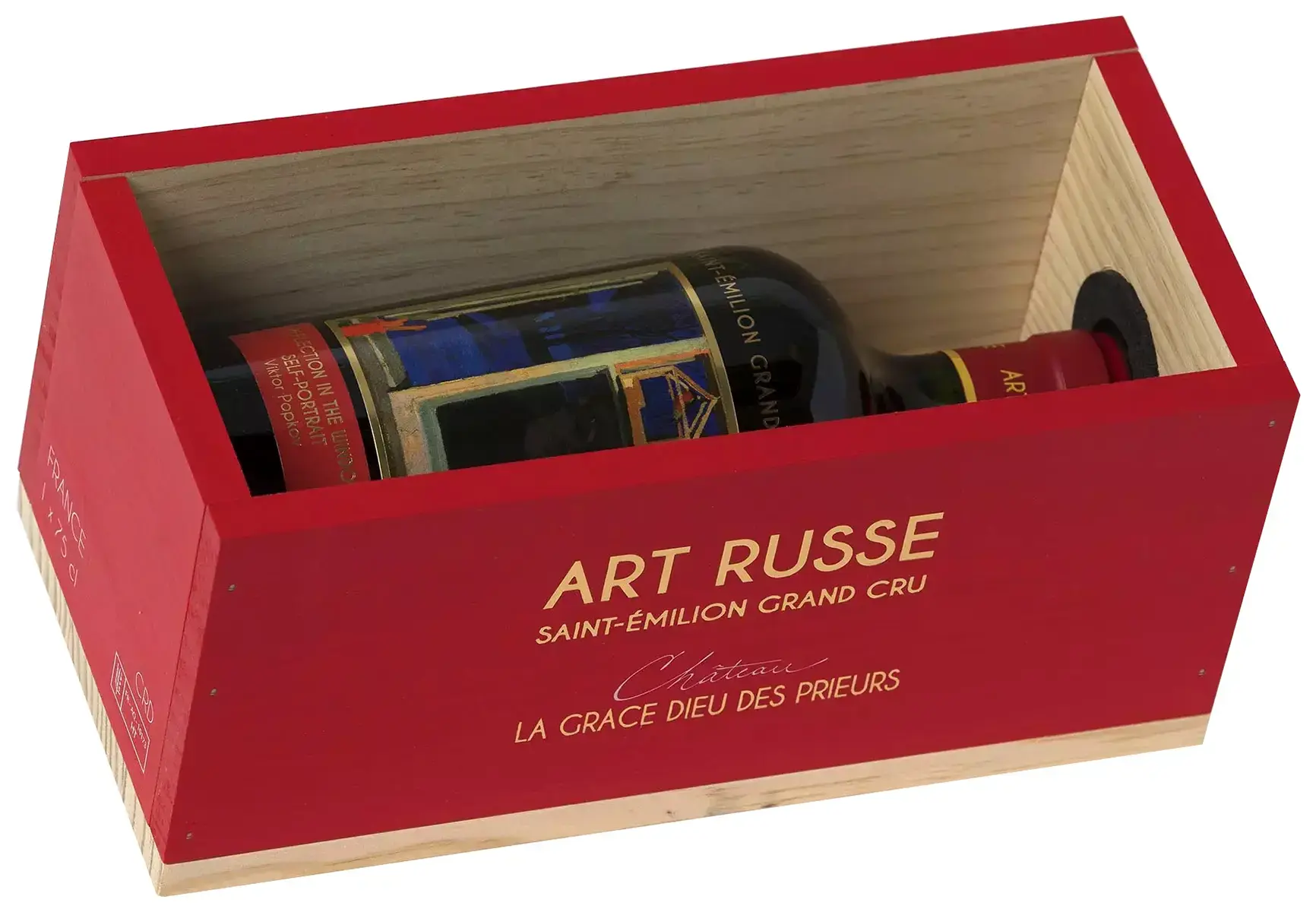 Вино Chateau La Grace Dieu des Prieurs Art Russe Saint-Emilion Grand Cru AOC, wooden box, 2018, 1.5 л