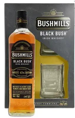 Виски Bushmills Black Bush Caviste Edition, gift box with 2 glasses, 0.7 л