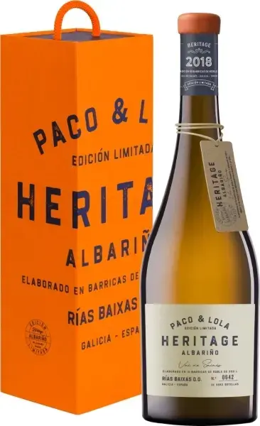 Вино Paco & Lola Heritage Albarino Rias Baixas DO, gift box, 0.75 л