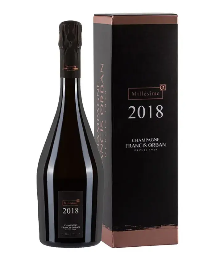 Шампанское Francis Orban Millesime Extra Brut Champagne AOC gift box, 2018, 0.75 л