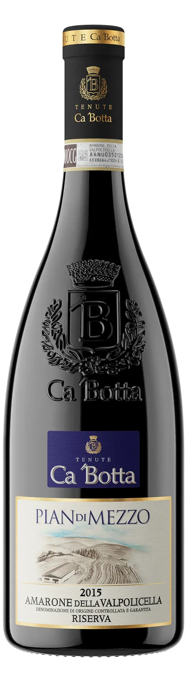 Вино Ca'Botta Pian di Mezzo Amarone della Valpolicella DOCG Riserva, 2016, 0.75 л