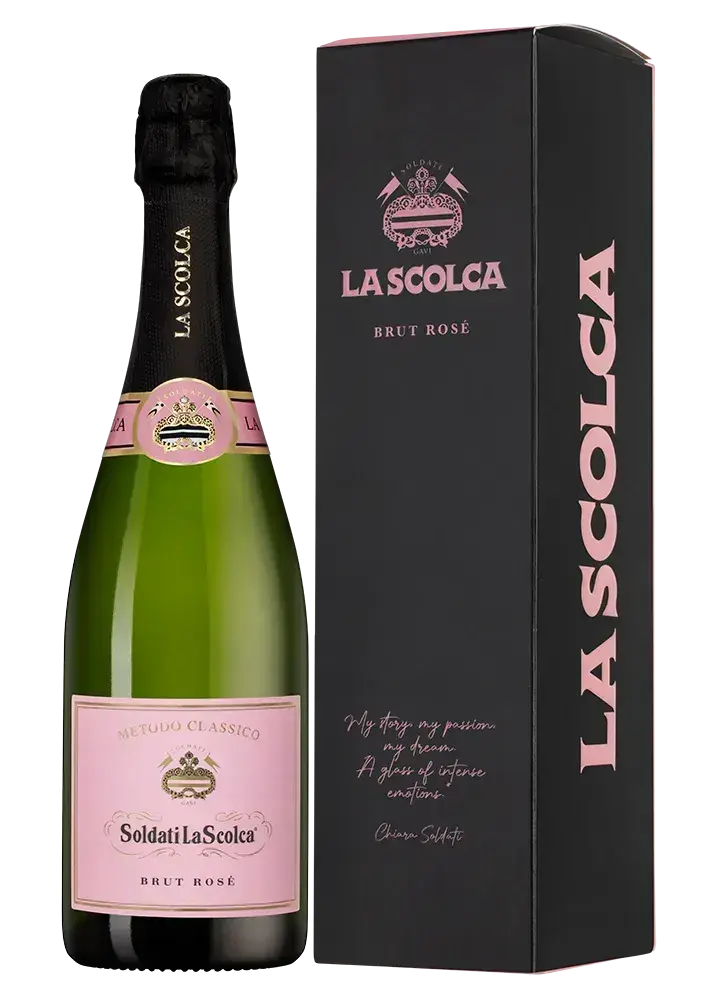 Игристое вино Soldati La Scolca Brut Rose, gift box, 2018, 0.75 л