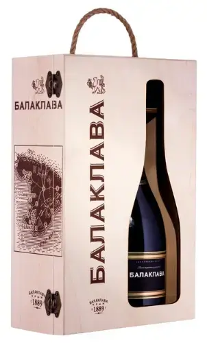 Игристое вино Балаклава, в деревянной упаковке, 0.75 л