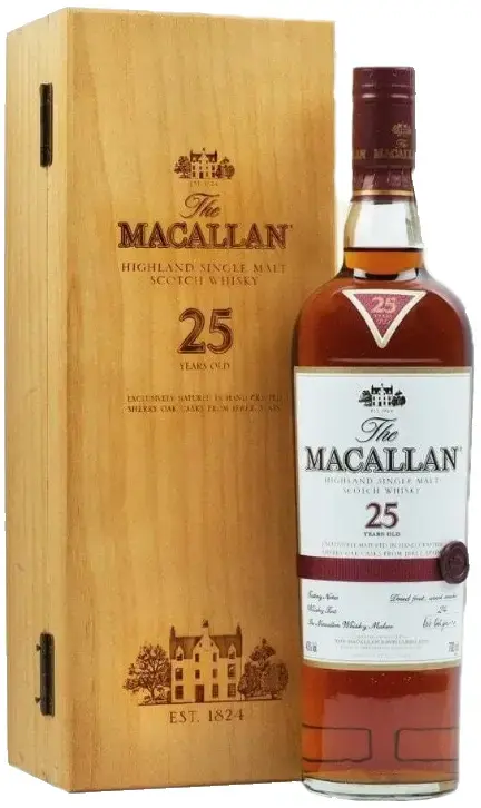 Виски The Macallan 25 Year Sherry Oak wooden box, 0.7 л