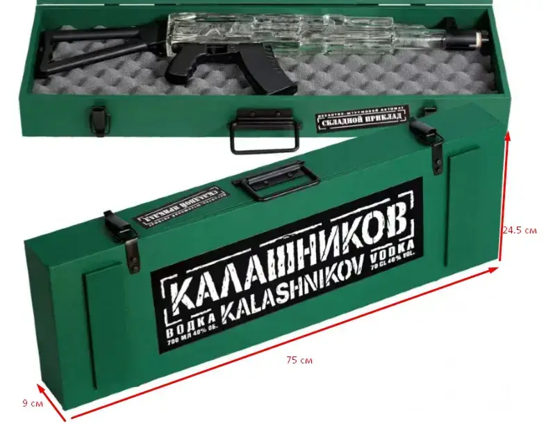 Водка Калашников АК Базовый, в деревянной упаковке, 0.7 л