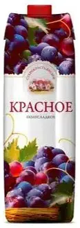 Вино Старокрестьянское Красное Полусладкое, 1 л