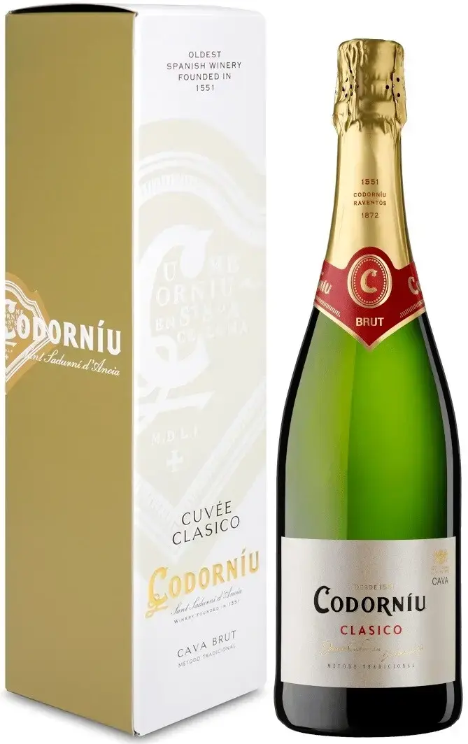 Игристое вино Codorniu Clasico Cava Brut gift box 0.75 л