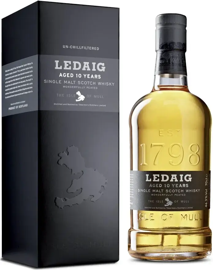 Виски Ledaig Aged 10 Years, gift box 0.7 л