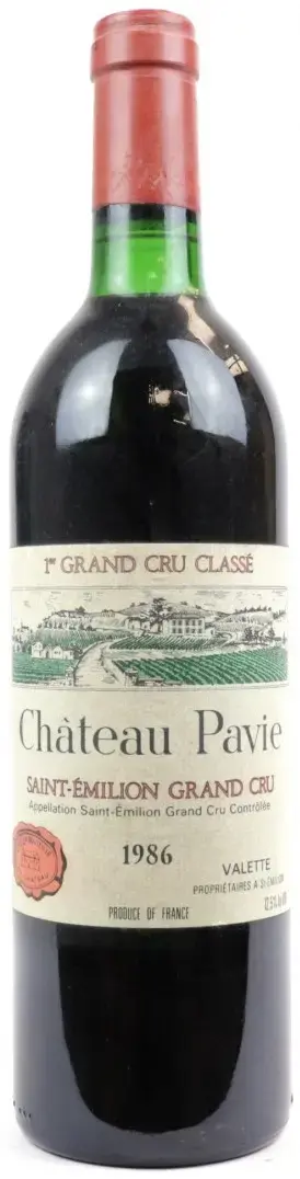Вино Chateau Pavie, Saint Emilion 1-er Grand Cru Classe AOC, 1986, 0.75 л