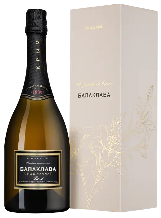 Игристое вино Балаклава Шардоне, в подарочной упаковке, 0.75 л