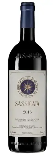 Вино Sassicaia, 2015, 0.75 л