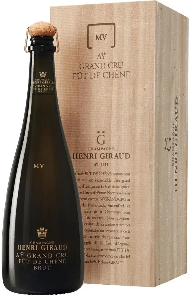 Шампанское Henri Giraud, Fut de Chene MV19, Brut, Ay Grand Cru wooden box 0.75 л